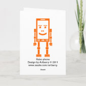 Carte Robo-téléphone - Orange (Dos)