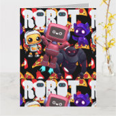 CARTE ROBOT (Fleur jaune)