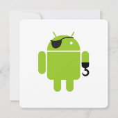 Carte Robot Android puissant pirate (Devant)