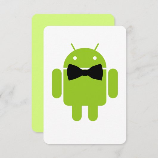 Carte Robot Androïde vert à part entière (Devant / Derrière)