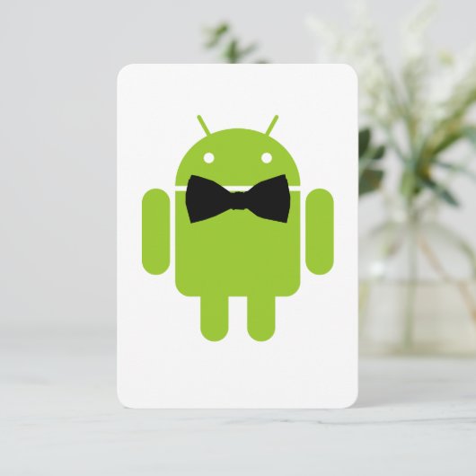 Carte Robot Androïde vert à part entière (Debout devant)