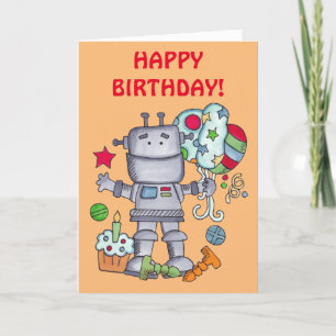 Carte Robot Anniversaire