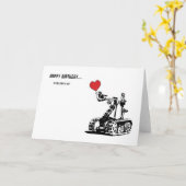 Carte Robot d'anniversaire (Fleur jaune)