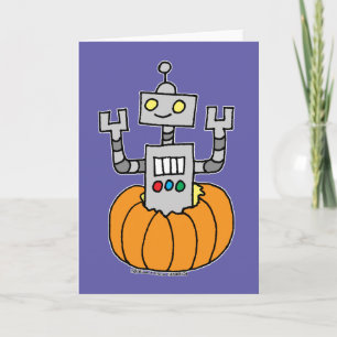 Carte Robot en citrouille