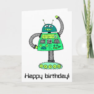 Carte Robot Frankie, vert blanc