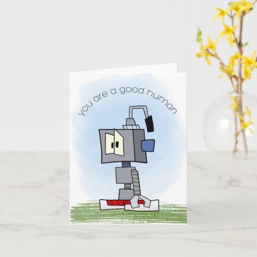 Carte Robot Grateful (Fleur jaune)