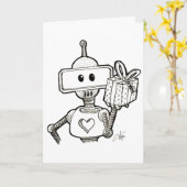 Carte Robot Greeting Card (Fleur jaune)