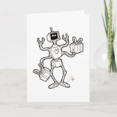Carte Robot Greeting Card - crazy robot arms (Devant)