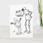 Carte Robot Greeting Card - from one nerd to another (Devant)