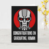 Carte Robot IA de Félicitations de Diplôme Félicitations (Fleur jaune)