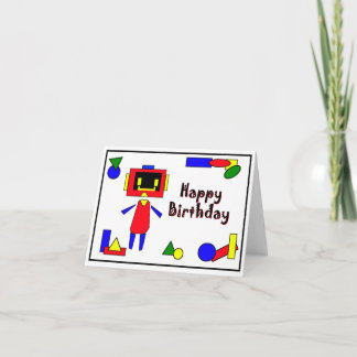 Carte Robot Joyeux anniversaire