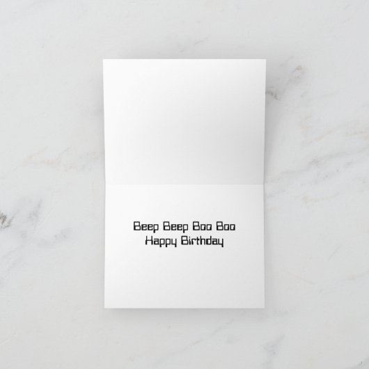 Carte Robot Joyeux anniversaire (Intérieur)