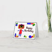 Carte Robot Joyeux anniversaire (Devant)