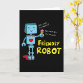 Carte Robot mignon (Fleur jaune)