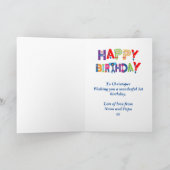 Carte Robot mignon 1er anniversaire (Intérieur)