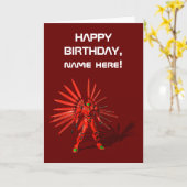 Carte Robot Red Mecha (Fleur jaune)