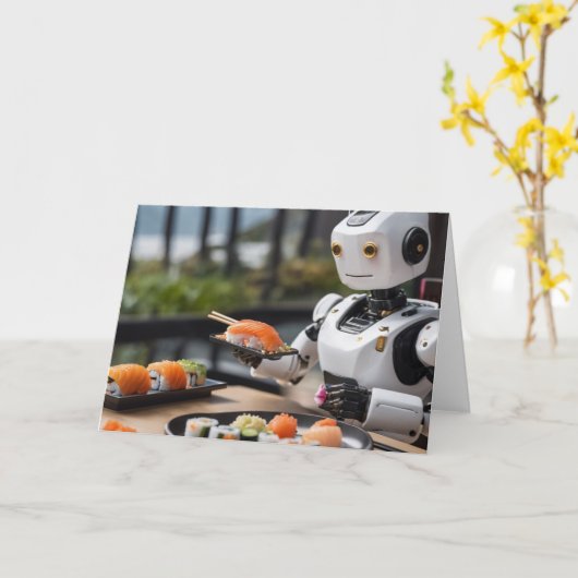 Carte robot sushi (Fleur jaune)