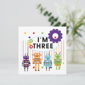 Carte Robot T-shirts et cadeaux d'anniversaire 3e (Debout devant)