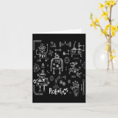 Carte Robotics Engineer Technician Funny Vintage Robot  (Fleur jaune)