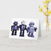 carte robots bleus (Fleur jaune)