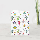 Carte Robots multicolores mignons Motif robotique pour e (Dos)