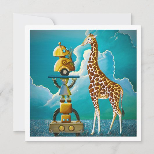 Carte Robots Sur Safari - Mini Impression (Devant)
