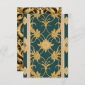 Carte Roccoco, versailles, antoinete, motif d'or baroque (Devant / Derrière)