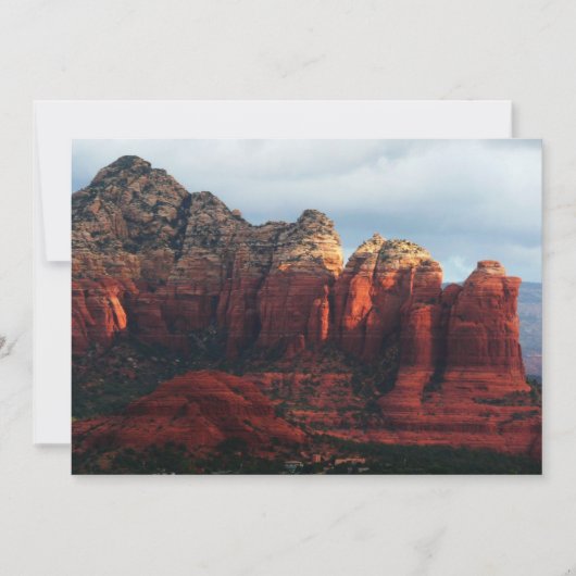 Carte Roche à café nuageux à Sedona Arizona (Devant)