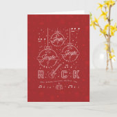 Carte ROCHE de JINGLE BELL/carte de Noël pliée (Fleur jaune)