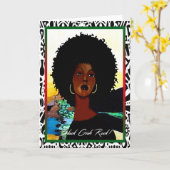 Carte Roche noire de filles ! (Fleur jaune)