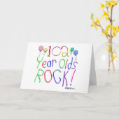 Carte Rocher à 102 ans ! (Fleur jaune)