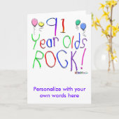 Carte Rocher à 91 ans ! (Fleur jaune)