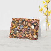 Carte Rochers et galets colorés (Fleur jaune)
