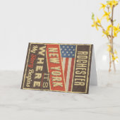 Carte Rochester New York (Fleur jaune)