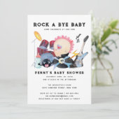 Carte Rock A Bye | Baby shower Rock & Roll (Debout devant)