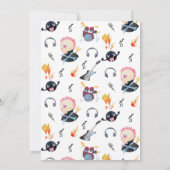 Carte Rock A Bye | Baby shower Rock & Roll (Dos)