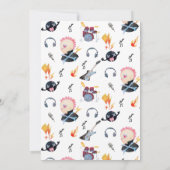 Carte Rock A Bye | Rock & Roll Baby Shower (Dos)