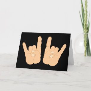 Carte Rock and roll Hand Sign