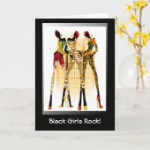 Carte Rock Black Girls (Fleur jaune)