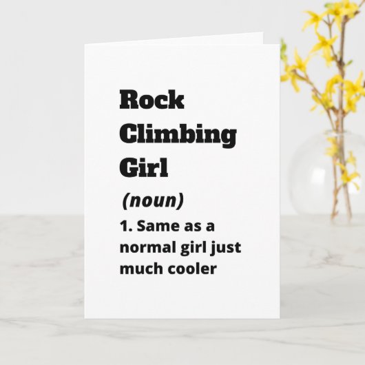 Carte Rock escalade fille (Fleur jaune)