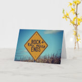 Carte Rock et joyeux anniversaire (Fleur jaune)