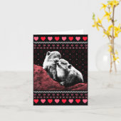 Carte Rock Hyrax Valentine's Day Ugly Sweater Style  (Fleur jaune)
