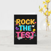 Carte Rock Le Test Motivational Test Day Pour Enseignant (Fleur jaune)