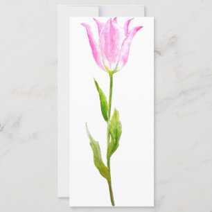 Carte Rock Mark pour mini livre Tulip rose Aquarel