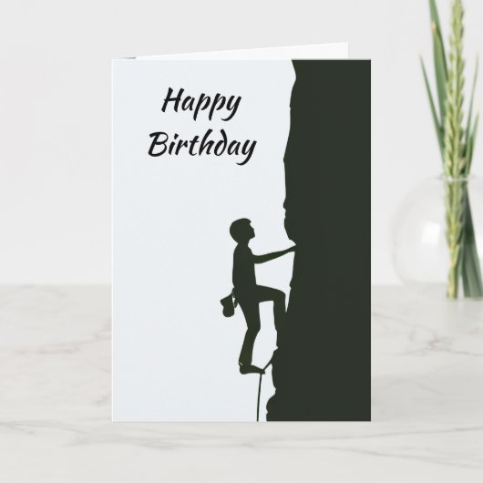 Carte Rock, Mountain Climbing Climber Birthday (Devant)