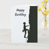 Carte Rock, Mountain Climbing Climber Birthday (Fleur jaune)