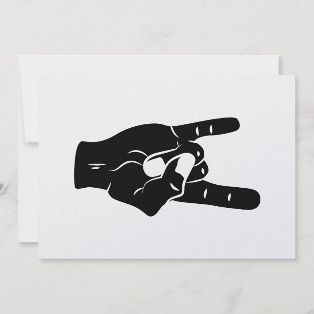 Carte Rock n Roll Devil Horns (Devant)