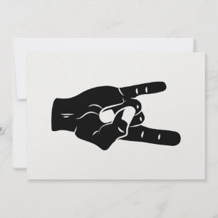Carte Rock n Roll Devil Horns