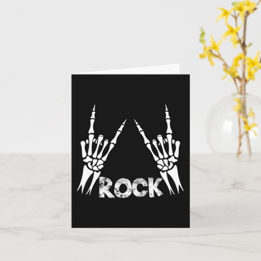 Carte Rock On Band Tee - shirts For Women Rock And Roll  (Fleur jaune)