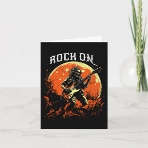 Carte Rock On Skeleton Jouer Guitare Rock Et Roll Hall